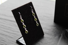 Load image into Gallery viewer, Peridot 3 Drop Earrings
