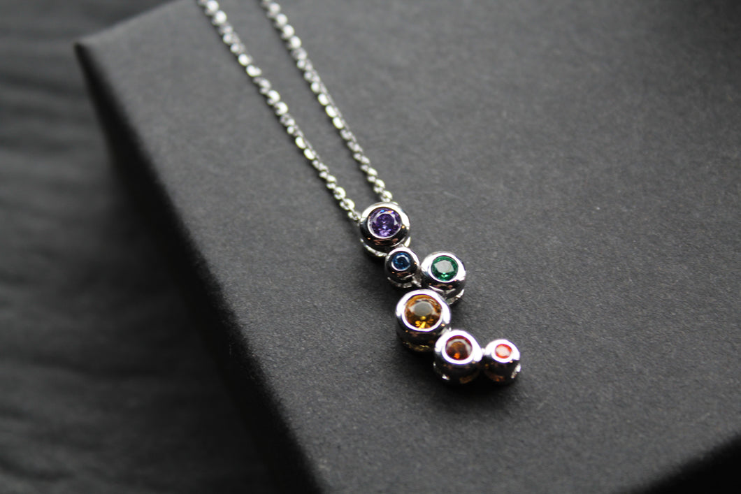 Rainbow Cubic Zirconia Bubbles Pendant