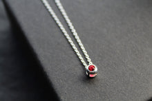 Load image into Gallery viewer, Ruby Red CZ July Birthstone Necklace
