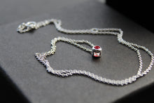 Load image into Gallery viewer, Ruby Red CZ July Birthstone Necklace
