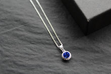 Load image into Gallery viewer, Sapphire Blue Crystal Necklace
