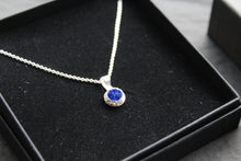 Load image into Gallery viewer, Sapphire Blue Crystal Necklace
