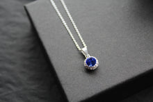 Load image into Gallery viewer, Sapphire Blue Crystal Necklace
