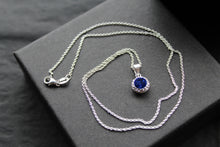 Load image into Gallery viewer, Sapphire Blue Crystal Necklace
