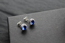 Load image into Gallery viewer, Sapphire Blue Crystal Studs
