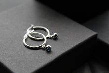 Load image into Gallery viewer, Sapphire Blue Hoops
