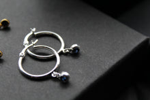 Load image into Gallery viewer, Sapphire Blue Hoops
