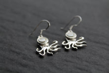 Load image into Gallery viewer, Shiva Eye &amp; Sterling Silver Octopus Earrings
