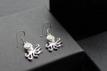 Load image into Gallery viewer, Shiva Eye &amp; Sterling Silver Octopus Earrings
