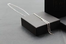 Load image into Gallery viewer, Silver Box Chain Drop Necklace
