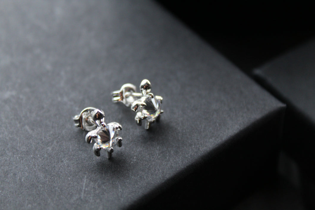 Silver Turtle Studs