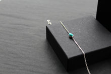 Load image into Gallery viewer, Single Teardrop Turquoise Chain Bracelet
