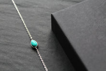 Load image into Gallery viewer, Single Teardrop Turquoise Chain Bracelet
