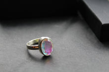 Load image into Gallery viewer, Small Oval Mystic Mercury Mist Topaz Ring
