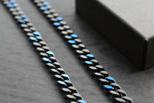 Load image into Gallery viewer, Stainless Steel Black and Blue IP Necklace
