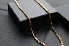 Load image into Gallery viewer, Stainless Steel Rope Necklace with 18ct Gold PVD
