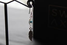 Load image into Gallery viewer, Sterling Silver Evil Eye Earrings
