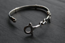 Load image into Gallery viewer, Sterling Silver French Link Snaffle Bangle
