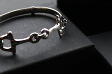 Load image into Gallery viewer, Sterling Silver French Link Snaffle Bangle
