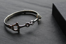 Load image into Gallery viewer, Sterling Silver French Link Snaffle Bangle
