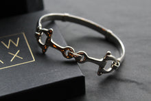 Load image into Gallery viewer, Sterling Silver French Link Snaffle Bangle
