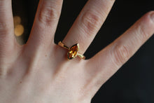 Load image into Gallery viewer, Sterling Silver Gold Plated High Quality Citrine Marquise Dress Ring
