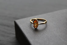 Load image into Gallery viewer, Sterling Silver Gold Plated High Quality Citrine Marquise Dress Ring
