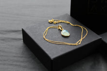 Load image into Gallery viewer, Teardrop Chalcedony Pendant and Chain
