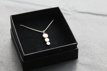 Load image into Gallery viewer, White Mother of Pearl Trio Necklace
