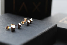 Load image into Gallery viewer, 9ct Gold Pyramid Studs
