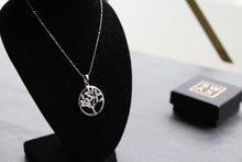 Load image into Gallery viewer, Clear CZ Tree of Life Design Pendant with Chain
