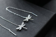 Load image into Gallery viewer, Dragonfly Threaders with Clear CZ Stones
