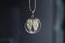 Load image into Gallery viewer, Gold Vermeil Angel Wings Pendant with Clear CZ Stones
