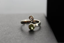 Load image into Gallery viewer, Peridot Adjustable Spiral Ring
