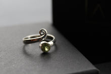 Load image into Gallery viewer, Peridot Adjustable Spiral Ring
