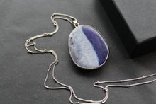 Load image into Gallery viewer, Purple Agate Crystal Long Length Necklace
