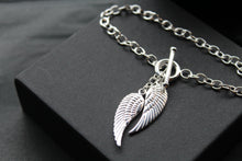 Load image into Gallery viewer, Silver Angel Wing T-Bar Bracelet
