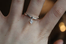 Load image into Gallery viewer, Silver Clear CZ Charm Ring
