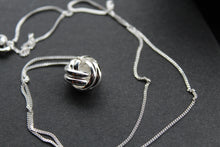 Load image into Gallery viewer, Silver Knot Necklace
