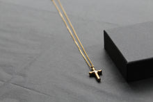 Load image into Gallery viewer, Stainless Steel Gold IP Cross Pendant with Chain
