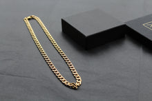 Load image into Gallery viewer, Stainless Steel Polished Necklace Gold IP Open Chain
