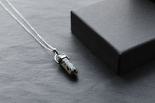 Load image into Gallery viewer, Sterling Silver Dalmatian Jasper Crystal Point Necklace
