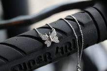 Load image into Gallery viewer, Clear CZ Butterfly Necklace
