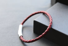 Load image into Gallery viewer, Thin Single Plait Leather Bracelets
