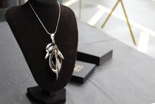 Load image into Gallery viewer, Tumbling Leaves Silver Pendant with 18-20&quot; Chain
