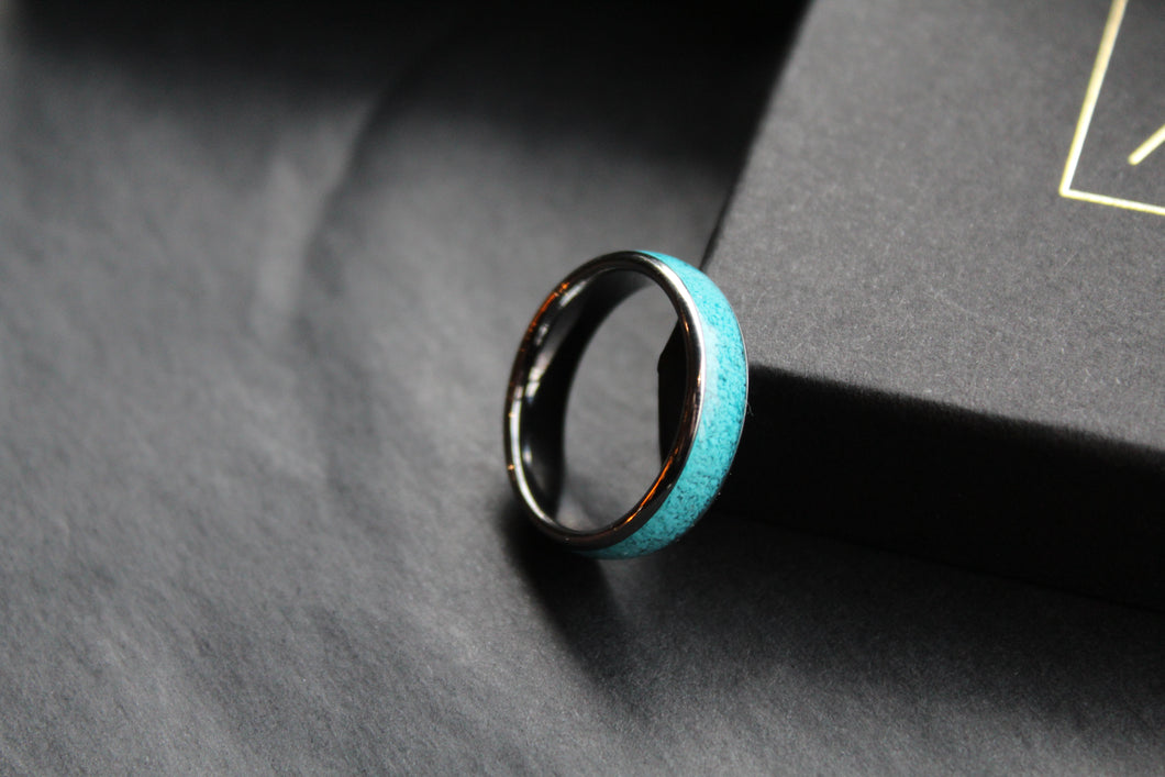 Tungsten Carbide Turquoise Ring