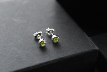 Load image into Gallery viewer, Yellow Topaz Silver Studs
